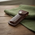 thumbnail image 4 of SZCO 5-Inch Genuine Brown Leather Knife Sheath Durable Printed Leather Fixed Blade Protector with Belt Loop, 4 of 5