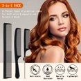 thumbnail image 3 of Hairdressing Set - 3pc Combs & Brushes Including Pin Tail & Anti Static Fine Tooth Comb for Professional Salon Styling, 3 of 5