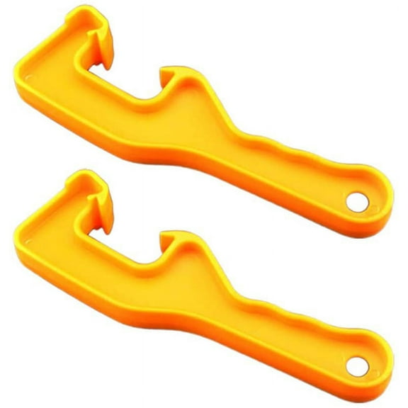 2 Pieces 5 Gallon Paint Can Opener Plastic Bucket Lid Opener Paint Can Lid Opener Pail Lid Lifter Bucket Lid Remover Bucket Opener Tool, Orange