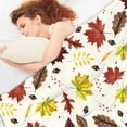 thumbnail image 5 of Fall Decor Throw Blanket: Autumn Luxury Soft Warm Lightweight Leaves and Berries Fuzzy Cozy Throw Blankets for Living Room Sofa Couch Bed Chair- Red Yellow Brown 40" x 50", 5 of 7