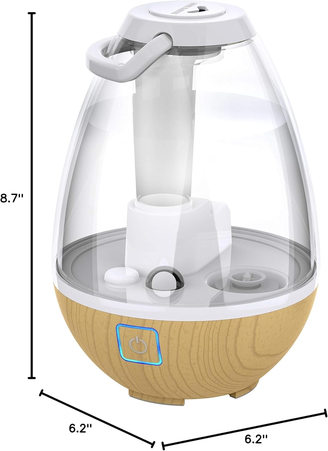 UHT1- Ultrasonic Cool Mist Humidifier with 0.4 Gallon , Auto Shut-Off, LED Nightlight