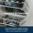 thumbnail image 5 of Sea Team 3-Tier Stackable Clear Makeup Organizer with Drawers, Acrylic Plastic Cosmetic Display Case, Jewelry Storage Box, Holder for Dresser, Bathroom, Vanity, Countertop (8 Drawers), 5 of 6