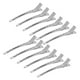 thumbnail image 1 of Clip de pico de pato 12 clips de pico de pato para seccionamiento de estilo clips de rizo de cocodrilo de metal de acero inoxidable profesional con agujeros para peinar el ANGGREK Otros, 1 of 8