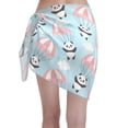 thumbnail image 2 of Kll Cute Panda Flying In The Sky Print Women'S Sarong Coverups Short Bathing Suit Wrap Skirt Beach Wrap Swimsuit Cover Ups, 2 of 7