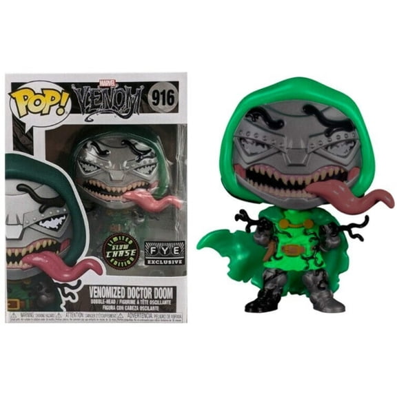 Collectible Funko POP! Marvel: Venom - Venomized Doctor Doom (GiTD)(CHASE)(FYE)(Damaged Box) #916