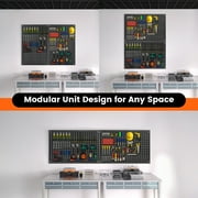 Pegboard,ENJOYWOOD 32x24 inch Metal Pegboard Panels White 30 Pcs Hook,Tool Board for Wall Organizer, Garage Tool Storage,Office Organization,Kitchen