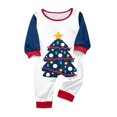 thumbnail image 2 of Family Christmas Pajamas Matching Sets, Christmas Tree Print Raglan Tops with Polka Dot Wavy Pants, Long-Sleeve Crew Neck Loungewear Sleepwear for Couples, Women, Men, Kids and Baby, 2 of 4