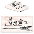 thumbnail image 2 of SKYSONIC 3 Pack Towel Beautiful Eiffel Tower Take Me to Paris Cotton Bath Towel Set (1 Bath Towel, 1 Hand Towel, 1 Washcloth) for Bathroom, Super Soft and Quick Dry Towels, 2 of 7