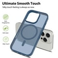 thumbnail image 4 of TECH CIRCLE for iPhone 11 Pro Strong Magnetic Hybrid Case [Compatible with Magsafe] Slim Military Grade Drop Protection Shockproof Protective Cover with Translucent Matte Hard Back Cover,Blue, 4 of 5