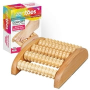 Angle View: ZenToes Wooden Foot Massage Roller - Reduce Plantar Fasciitis and Neuropathy Foot Pain
