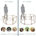 thumbnail image 4 of Front Row Foldable Dog Playpen Pen, Durable Indoor Outdoor Portable Crate Kennel Safe Accessories for Puppy, Cat, Bunny, Pet for Play Exercise Rest with Clear Transparent Panels and Gold Rods, 4 of 8