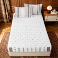 thumbnail image 4 of Erosebridal Boho Aztec Arrow Zipper Queen Comforter Set with Fitted Sheet and 2 Pillowcases for Women Men, Modern Tribal Abstract Zipper Bedding Set, Reversible, 4 Pieces, 4 of 7