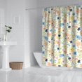 thumbnail image 2 of Pioneer Flower Floral Print Pattern Shower Curtain 72"x84", Bathroom Decorative Shower Curtain Set with 12 Hooks, Waterproof Washable, 2 of 6