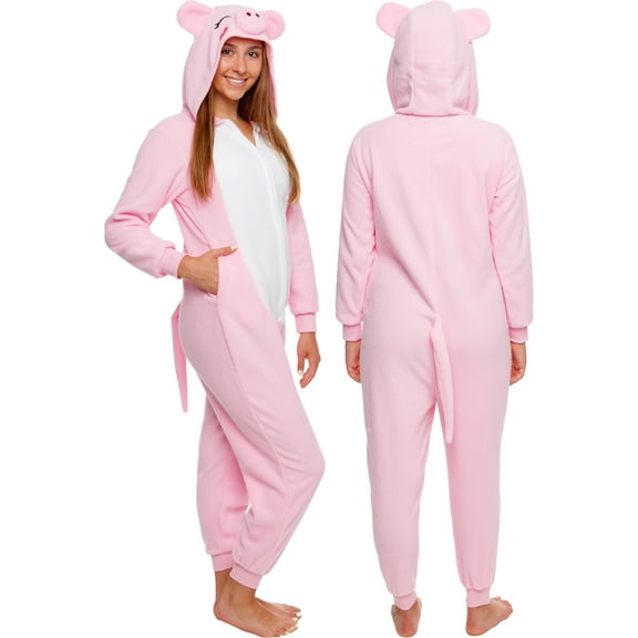 Silver Lilly Slim Fit Pig Animal Adult One Piece Cosplay Pig Costume (X-Large)