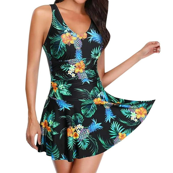Clothing 2025 Yajing Tankini Swimsuits for Women Women's One-Piece Swimsuits Bathing Strap Casual Women Print Swimwear Swimwears L Green