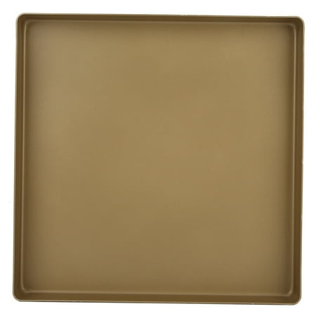 

Gold Aluminum Alloy Square Shape Baking Tray DIY Non-Stick Baking Tray Bread Pizza Tray Baking Tool for Kitchen Baking Room Cake Shop 28X28X3Cm