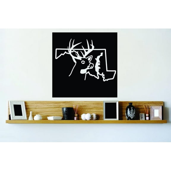 Do It Yourself Wall Decal Sticker Maryland Wild Life Deer Buck Hunter Decor Mural 18x18"