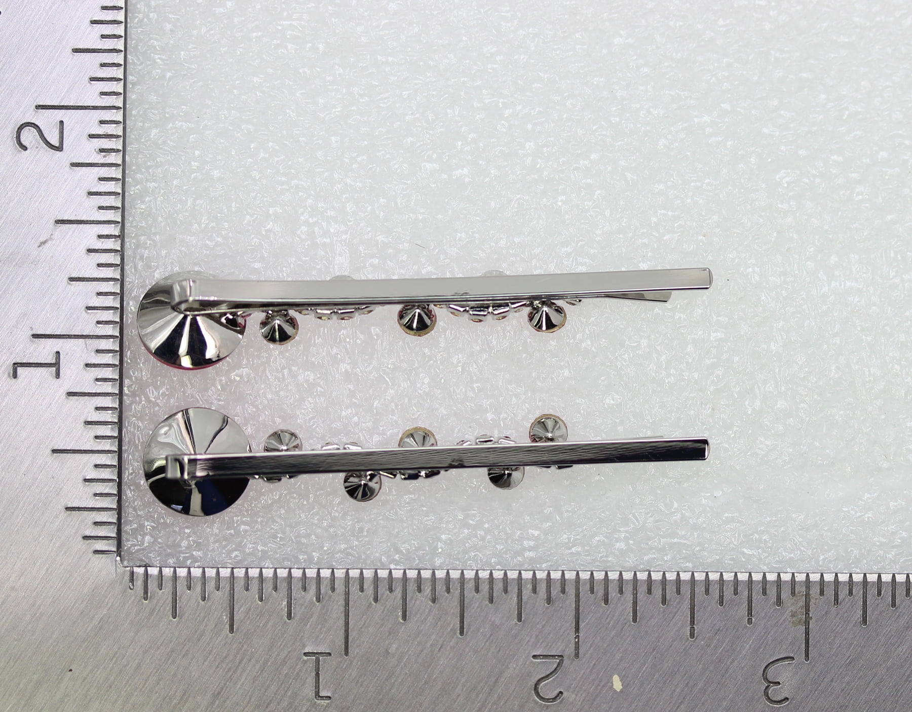 Faship  A Pair Of Black Premium Rhinestone Crystal Floral Hair Clips 2 Pcs Pins