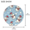 thumbnail image 3 of Round Tablecloth 60*60 Inches Round Tablecloth Outdoor Style Tablecloth With Umbrella Holes Tablecloth Outdoor Suitable For Kitchens and Dining Rooms Shawl Snowman, 3 of 8