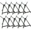 U.S. Art Supply 15" to 21" Adjustable Black Aluminum Tabletop Display Easel (Pack of 10) - Artist Tripod Stand with Wing
