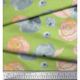thumbnail image 3 of Soimoi Cotton Duck Fabric Flower & Leaves Watercolor Print Fabric by the Yard 56 Inch Wide, 3 of 3