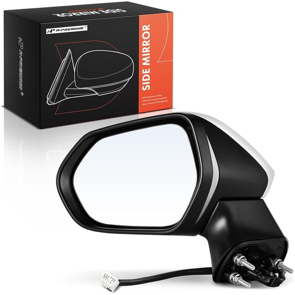 A-Premium Driver Side Power Door Mirror Compatible with Toyota Corolla 2019 2020 2021 2022 - Heated Manual Folding w/Turn Signal White Outside Rear View Mirror