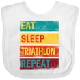 thumbnail image 3 of Inktastic Running Eat Sleep Triathlon Repeat Boys or Girls Baby Bib, 3 of 4