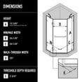 thumbnail image 3 of VIGO Piedmont 36 in. L x 36 in. W x 77 in. H Frameless Hinged Neo-angle Shower Enclosure Kit in Chrome with Clear Glass, 3 of 12