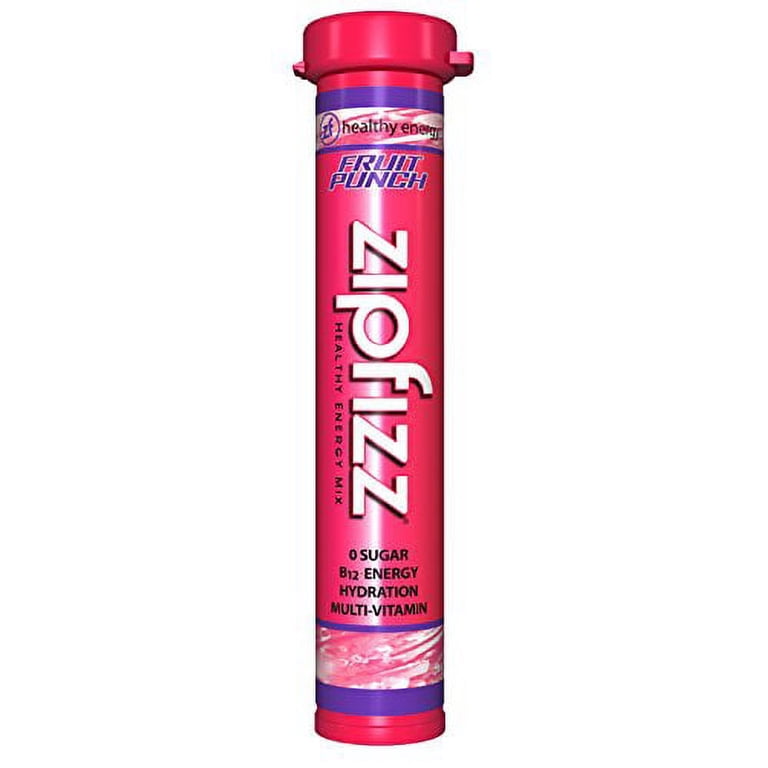 Zipfizz Healthy Energy Drink Mix, Sugar-Free Fruit Punch, Vitamin