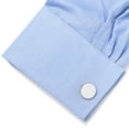 thumbnail image 2 of Stainless Steel Engravable Classic Round Cufflinks, 2 of 6