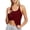 Wine, variant on Womens Tank Tops with Built in Bras Comfortable Scoop Neck Stretchy Fitted Padded Sleeveless Shirt Summer Outfits