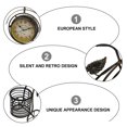 thumbnail image 4 of 1pc Vintage Metal Clock PVC Glass Clock Tabletop Clock Decor Clock Adornment, 4 of 9