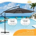 thumbnail image 5 of Sobaniilo Patio Offset Umbrella, Hanging Market Outdoor Umbrella, Patio Sun Shade with Easy Tilt Adjustment, Dark Grey, 5 of 7
