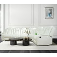 thumbnail image 5 of Recliner Sofa Sectional Couches with LED Light for Living Room,Leather Reclining Corner Sectional Sofa with 2 Recliner Seats,Cup Holder,Storage Console for House/Home Theater, Creamy, 5 of 7