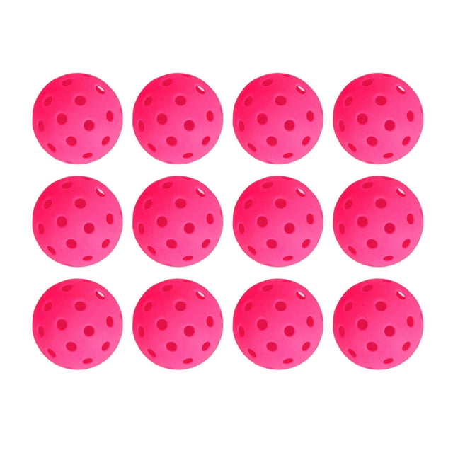 Ensemble de Pickleball PE, 12 Pcs 74mm 40 Trous Haute Élasticité Ensemble de Pickleball Design Révolutionnaire