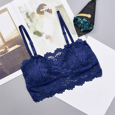 

〖TOTO〗Bras For Women Lace One Size Vest Crop Wireless Bra Lingerie V Neck Underwear Camisole Crop Top