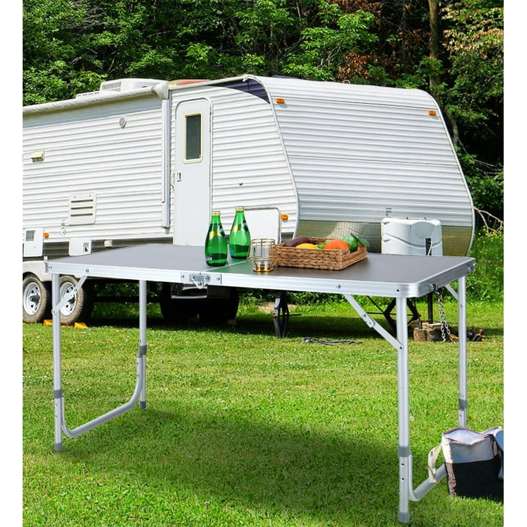 Alpha Camper Portable Folding Camping Table Aluminum Frame