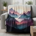 thumbnail image 2 of Farmhouse Mountain Blanket Soft Cozy Warm Throw Blanket for Couch, Plush Fuzzy Flannel Fleece Blankets for Sofa, Country Cabin Nature Sunrise Forest Bed Blankets Lightweight Gifts for Women, 30"x40", 2 of 9
