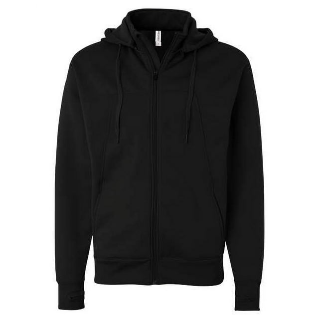 Independent Trading Hi-Tech Sudadera con capucha y cierre completo para hombre, 2XL, negro Compañía de Comercio Independiente EXP80PTZ