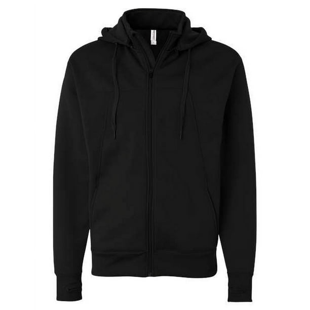 Independent Trading Hi-Tech Sudadera con capucha y cierre completo para hombre, 2XL, negro Compañía de Comercio Independiente EXP80PTZ