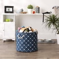 thumbnail image 3 of DII Polyester Pet Bin Trellis Paw Navy Round Large, 3 of 5