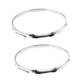 thumbnail image 1 of Wosthever 1 par de llantas de aro de tambor de hierro Tom de 14 pulgadas con 6 agujeros Accesorios para instrumentos musicales 1.2 mm 14 pulgadas 8 agujeros, 1 of 1