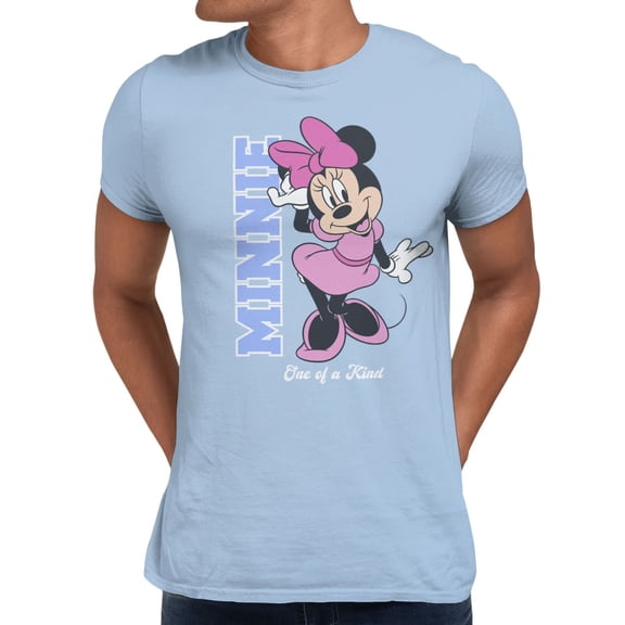 Disney Minnie Mouse Men's One Of A Kind T-Shirt (Light Blue, S-XXXL)