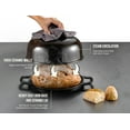 thumbnail image 2 of Bread Oven, Enameled Cast Iron Pan with Ceramic Lid for Baking, Cooking, Roasting, Black, 2 of 6