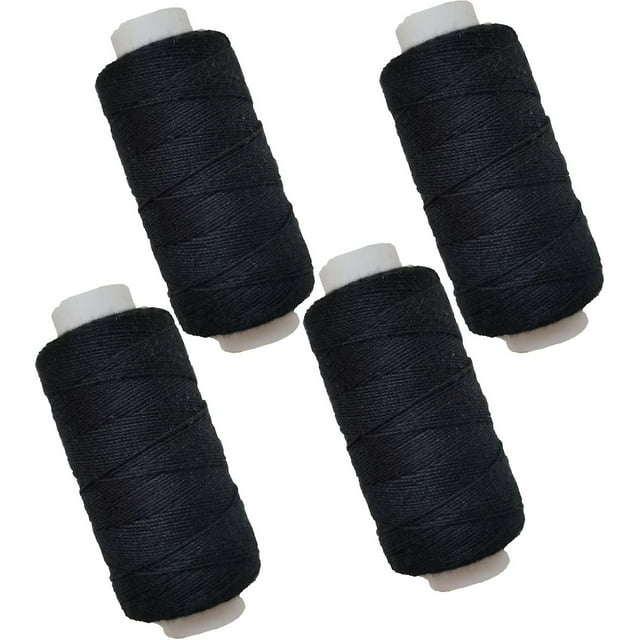 4 Rolls Sewing Thread Weaving Threads For Making Wig, Hand Sewing Hair Weft Hair Weave Extension, Professional Threads For Lace Wigs Diy (black)