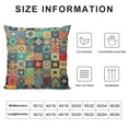 thumbnail image 5 of COMIO  Throw Pillow Cover Moroccan Vintage Bohemian Flowers Mandala Pattern Batik Paisley Artwork Decor Lumbar Pillow Case Cushion for Sofa Couch Bed Standard, 5 of 5