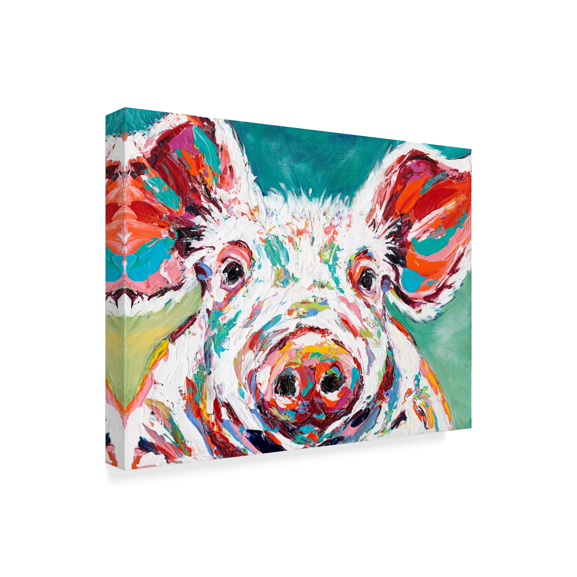 Trademark Fine Art 'Piggy II' Canvas Art by Carolee Vitaletti