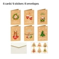 thumbnail image 2 of Advancent Paquete de 6 Feliz Navidad Tarjeta de felicitación Sobre Pegatina Festival Celebración Invitación de boda Postal Regalos para niños Kits de decoración para fiestas, 2 of 6