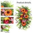 thumbnail image 3 of Spring Front Door Swag,Rustic Floral Wreaths Home Decor,Farmhouse Colorful Cottage Wreath,Summer Wreaths for Front Door,Artificial Flowers Door Wreaths MailBox Outdoor Decoration, 3 of 8