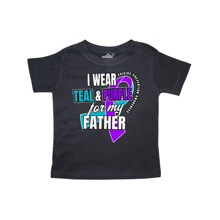 

Inktastic Suicide Prevention I Wear Teal and Purple for My Father Gift Toddler Boy or Toddler Girl T-Shirt